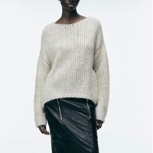 New Zara Chinky Fuzzy Sweater Medium